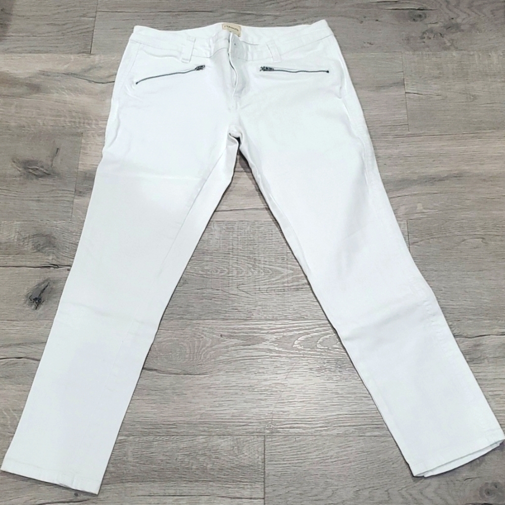 Women's Y2K Low Rise white cigarette slim pants size 4